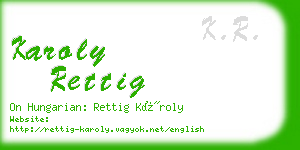 karoly rettig business card